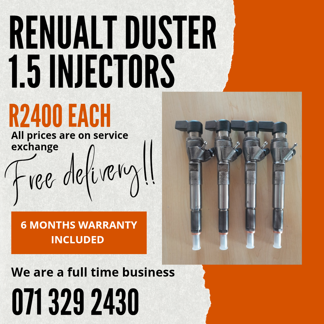 RENUALT DUSTER 1.5 DIESEL INJECTORS FOR SALE WITH WARRANTY - Private Seller RENUALT DUSTER 1.5 DIESEL INJECTORS FOR SALE WITH WARRANTY - Private Seller