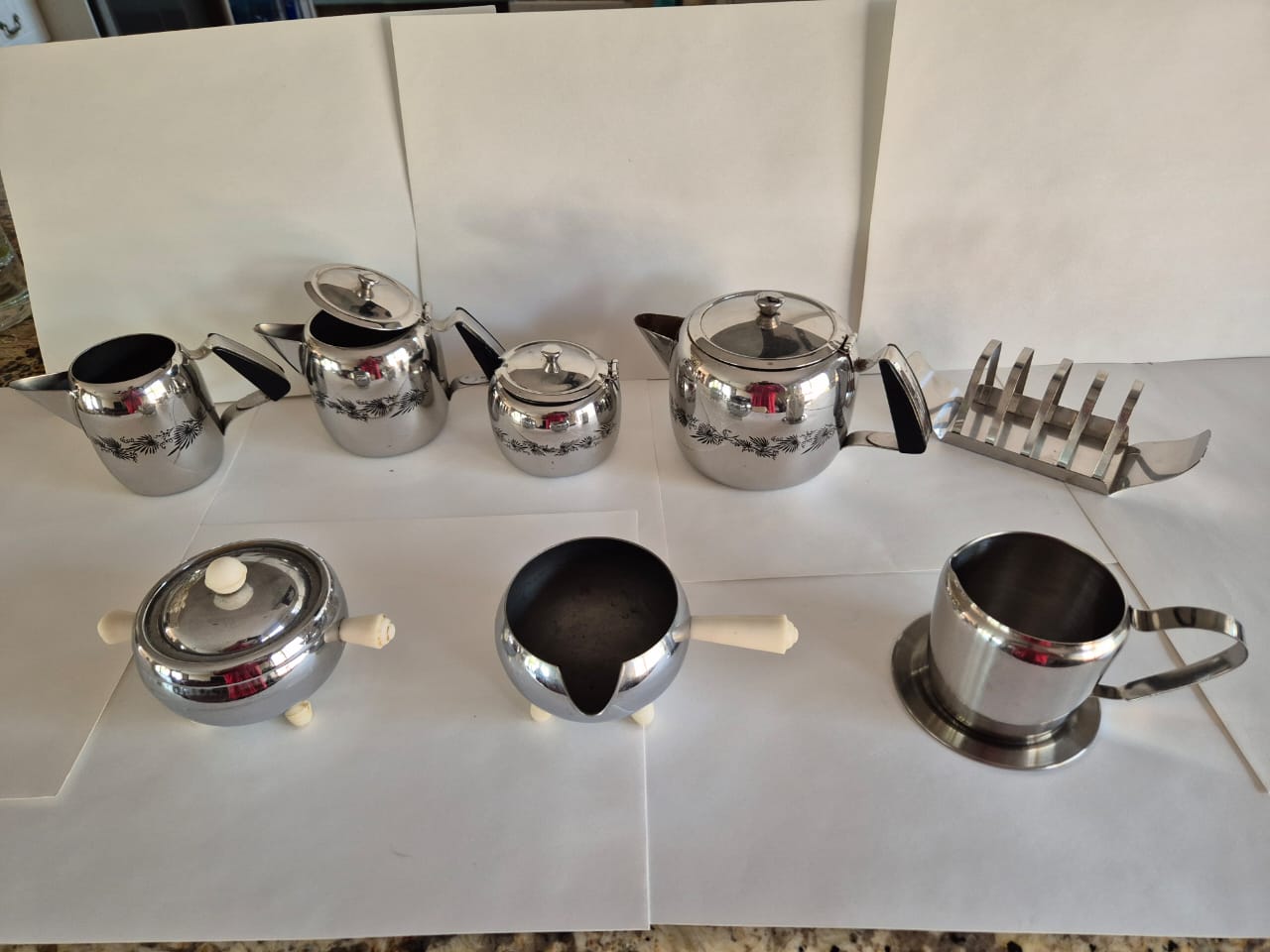 Stainless steel tea set