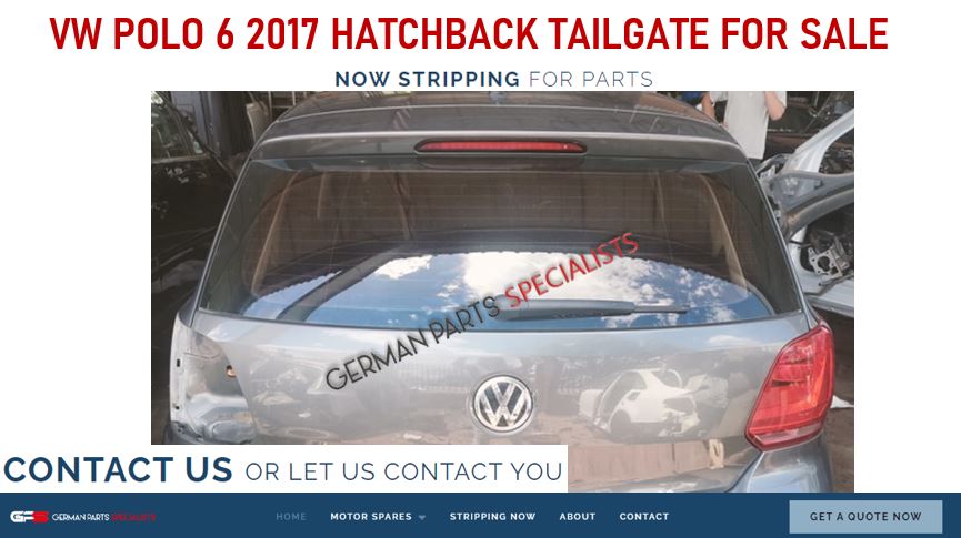 VW Polo 6 2017 Hatchback tailgate for sale - Private Seller VW Polo 6 2017 Hatchback tailgate for sale - Private Seller