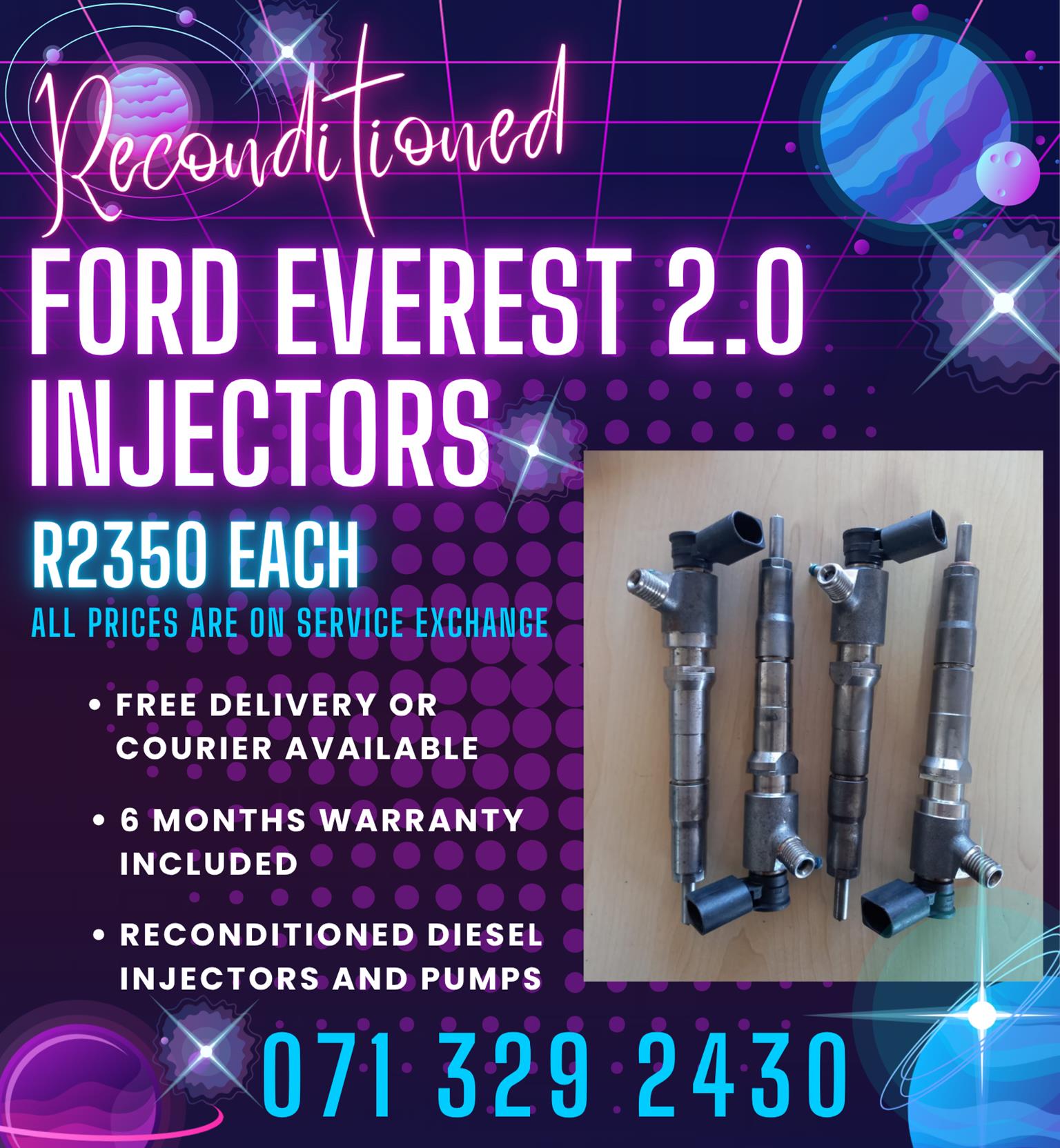 FORD EVEREST 2.0 INJECTORS FOR SALE WITH WARRANTY - Private Seller FORD EVEREST 2.0 INJECTORS FOR SALE WITH WARRANTY - Private Seller