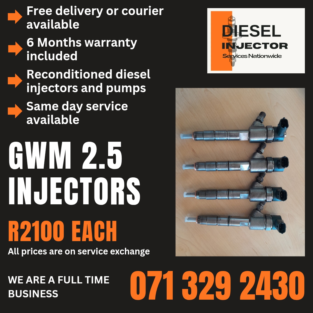 GWM 2.5 INJECTORS FOR SALE WITH WARRANTY - Private Seller GWM 2.5 INJECTORS FOR SALE WITH WARRANTY - Private Seller