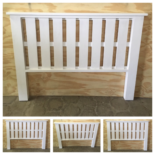 Headboard Farmhouse series Queen size White stained