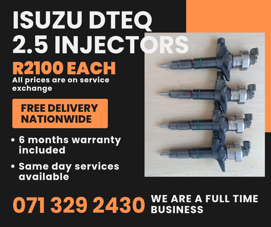 ISUZU DTEQ 2.5 INJECTORS FOR SALE WITH WARRANTY