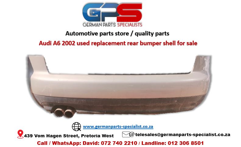 Audi A6 2002 used replacement rear bumper shell for sale - Private Seller Audi A6 2002 used replacement rear bumper shell for sale - Private Seller