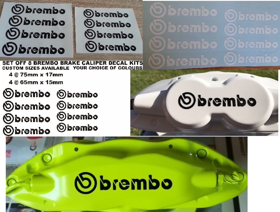 Brembo brake caliper decals vinyl cut stickers