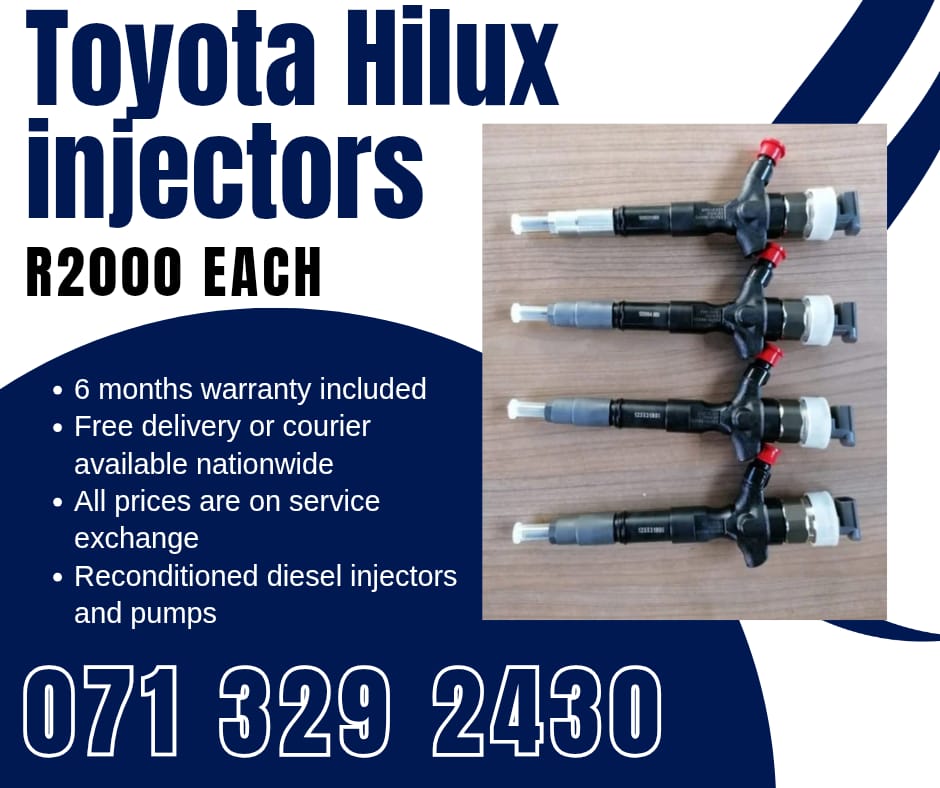 TOYOTA HILUX INJECTORS FOR SALE WITH WARRANTY - Private Seller TOYOTA HILUX INJECTORS FOR SALE WITH WARRANTY - Private Seller