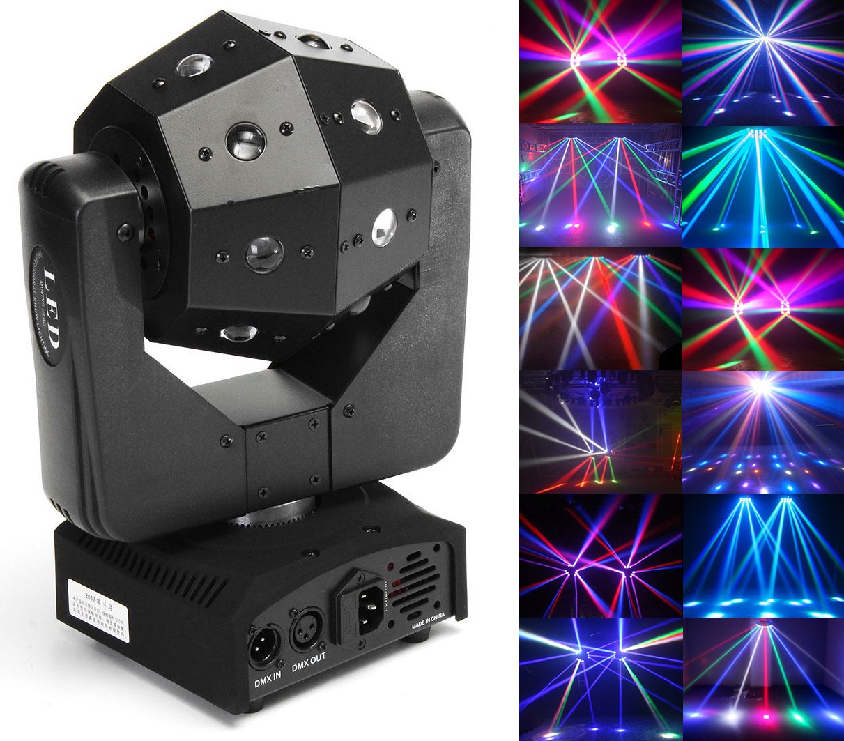 Professional LED Disco Stage MultiColour Moving Head Light DMX512 DJ Party Light