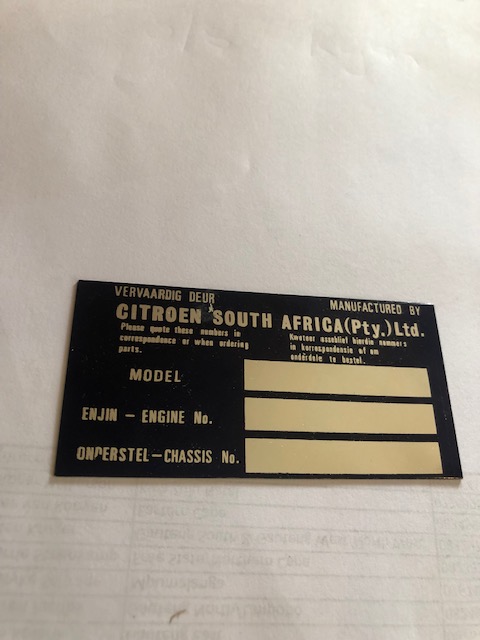 Citroen matter plate - Private Seller