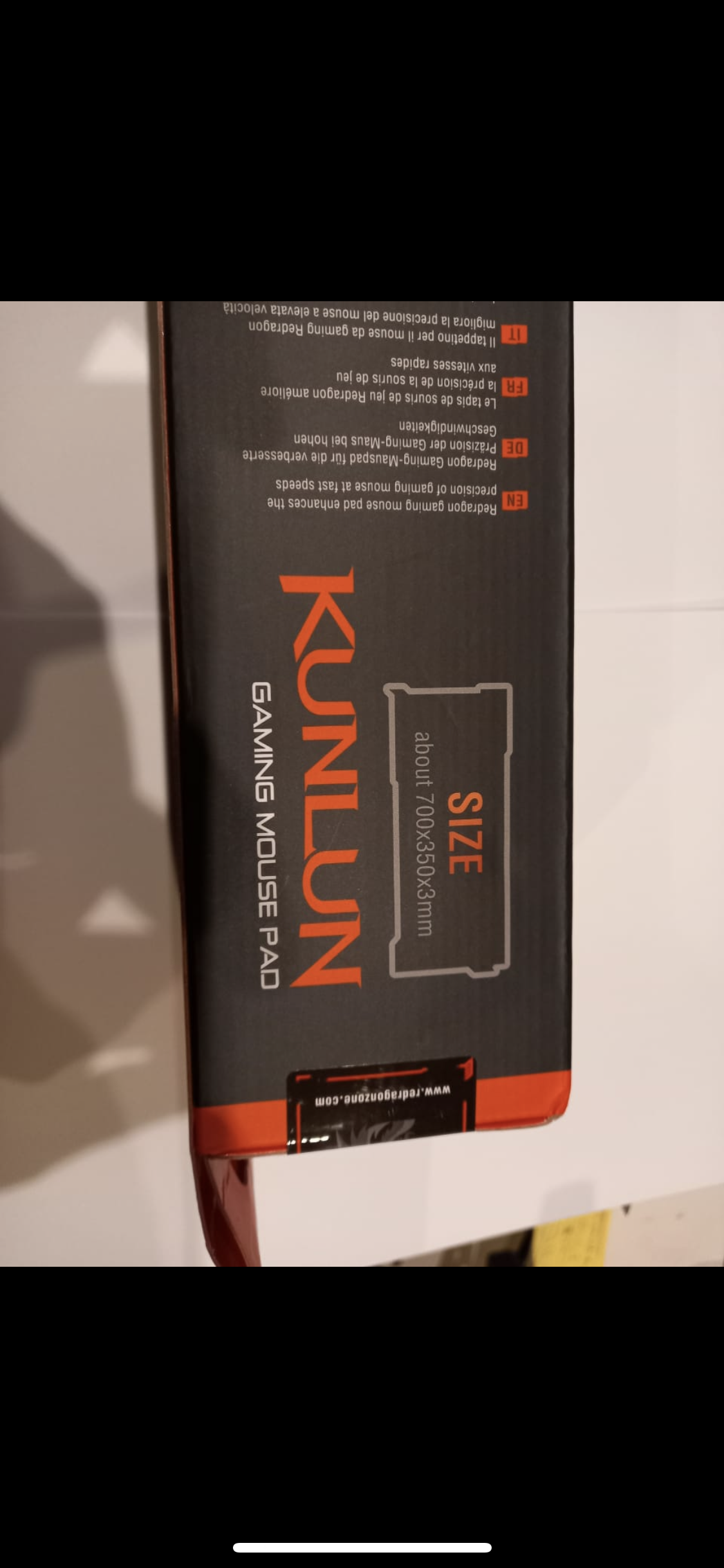 Unopened and sealed Red Dragon Kunlun gaming mouse pad, large 700x350x3mm