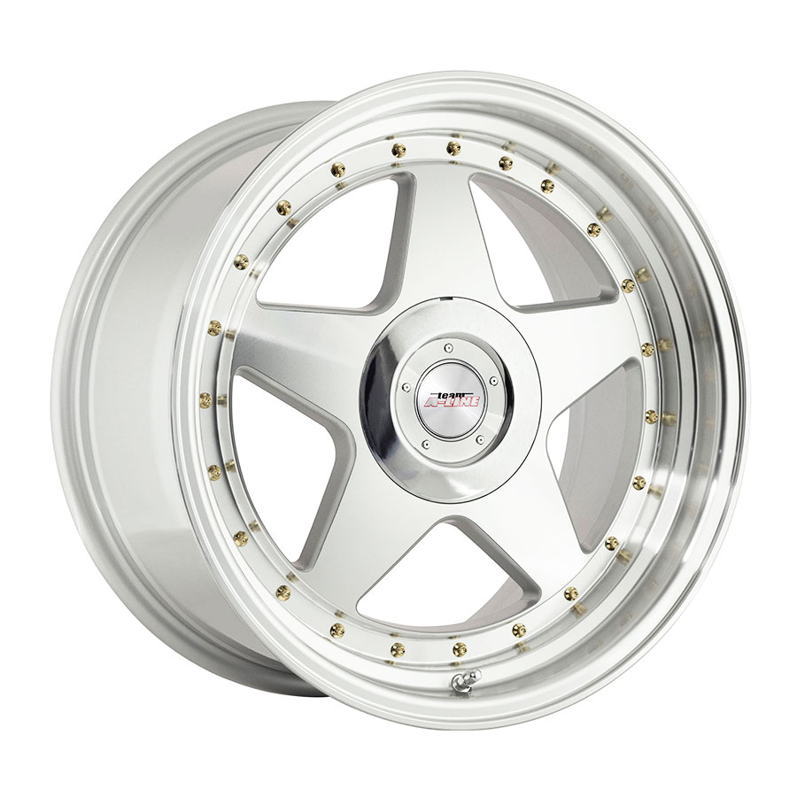 17″ A-Line Swag 4/100 Silver Alloy Wheels
