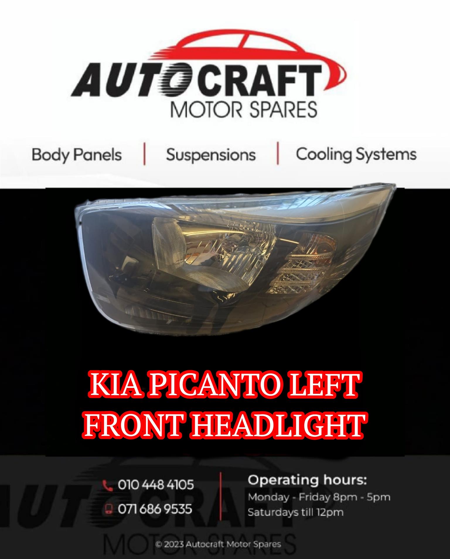 Kia Picanto left front headlight - Private Seller Kia Picanto left front headlight - Private Seller