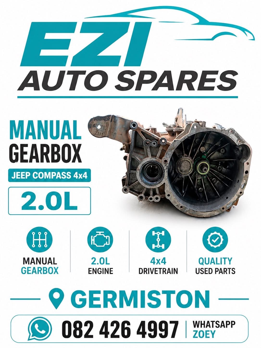 JEEP COMPASS 4by4 2L gearbox for manual - Private Seller JEEP COMPASS 4by4 2L gearbox for manual - Private Seller