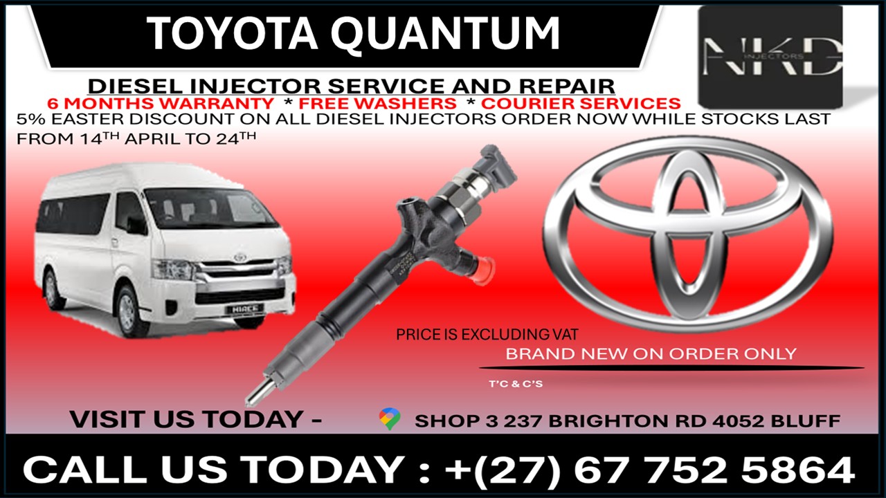 Toyota Quantum Diesel Injectors on recondition - Private Seller Toyota Quantum Diesel Injectors on recondition - Private Seller