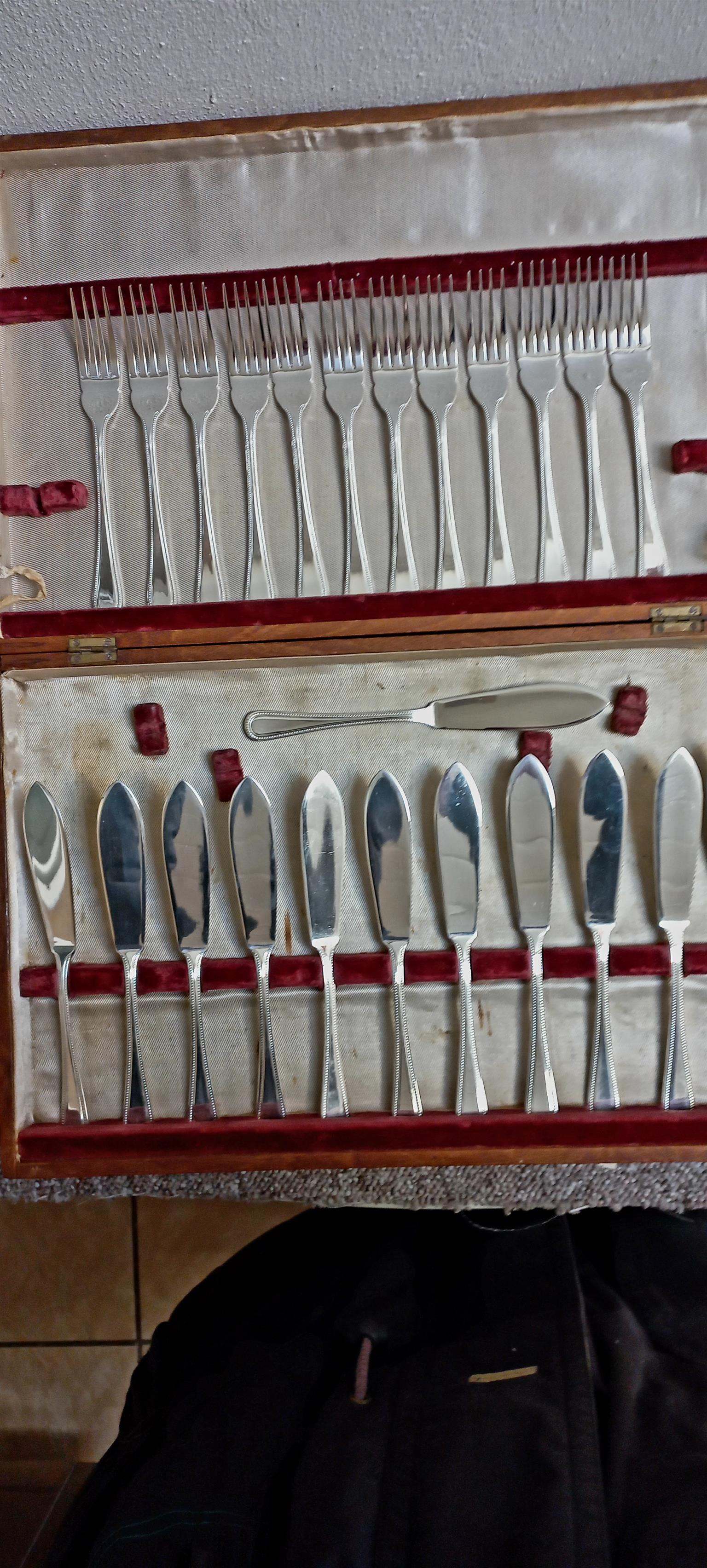 Serving Plates and Cutlery Set