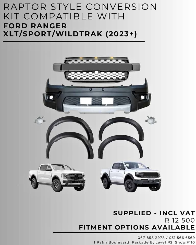 Raptor Style Conversion Kit compatible with Ford Ranger Wildtrak/XLT/Sport (2023+) - SUPPLIED - Private Seller Raptor Style Conversion Kit compatible with Ford Ranger Wildtrak/XLT/Sport (2023+) - SUPPLIED - Private Seller