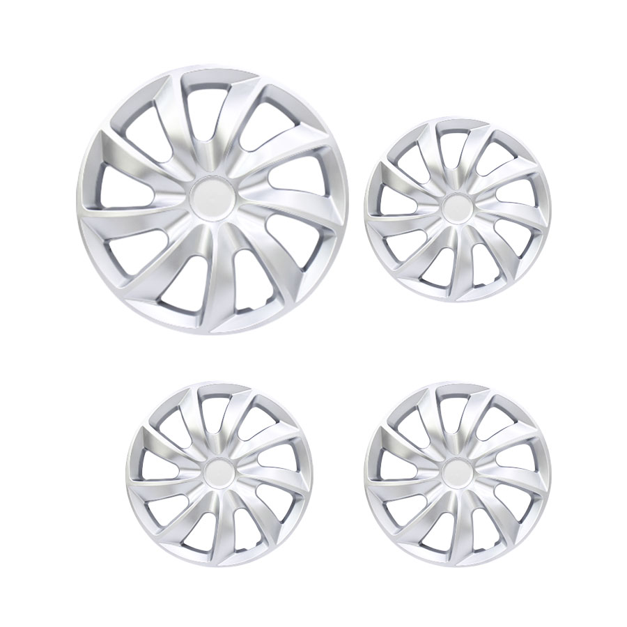 13″ Satin Silver Trim Wheel Cap Covers (set of 4)