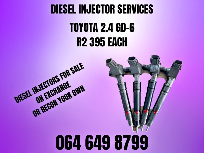 TOYOTA 2.4 GD-6 DIESEL INJECTORS FOR SALE OR RECON YOUR OWN - Private Seller TOYOTA 2.4 GD-6 DIESEL INJECTORS FOR SALE OR RECON YOUR OWN - Private Seller