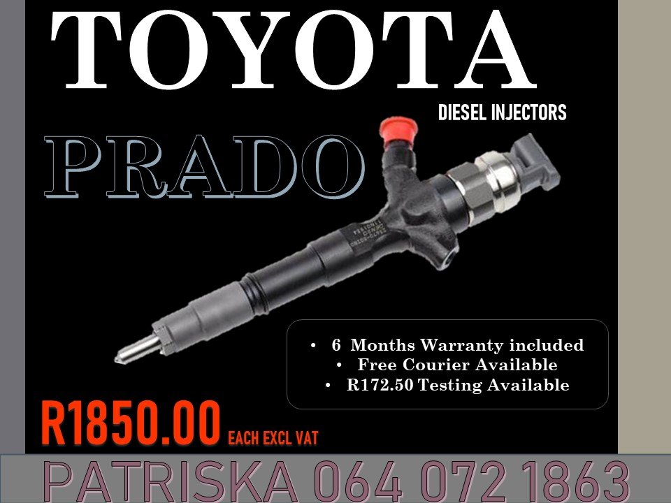 Toyota Prado diesel injectors for sale on same day services - Private Seller Toyota Prado diesel injectors for sale on same day services - Private Seller