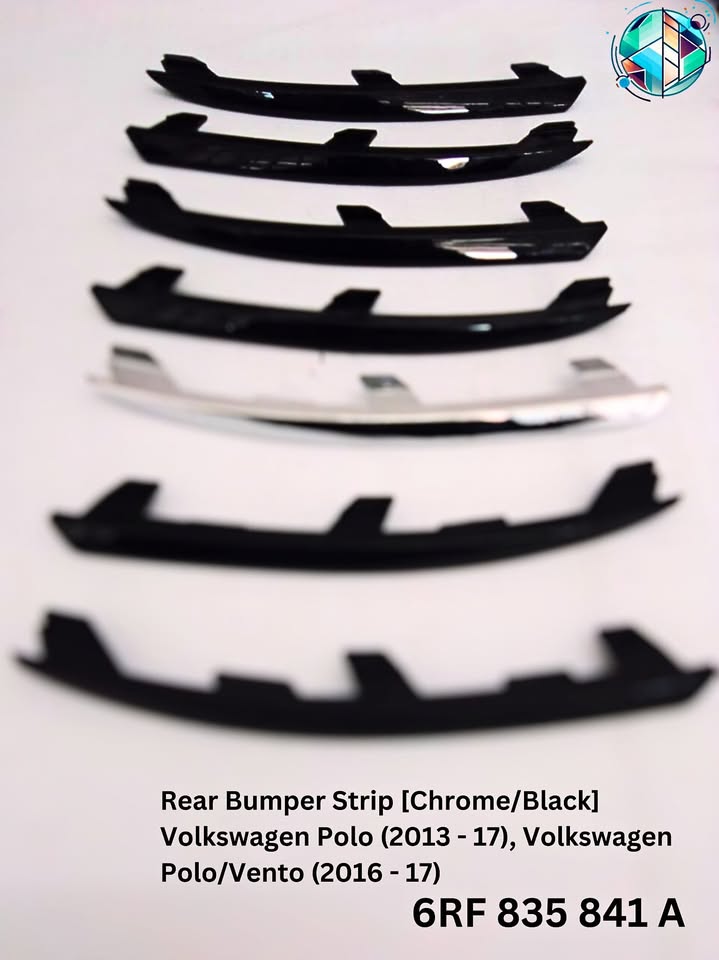 Rear Bumper Strip [Chrome/Black] by SWGE® for Volkswagen Polo (2013 - 17), Polo/Vento (2016 - 17) - Private Seller