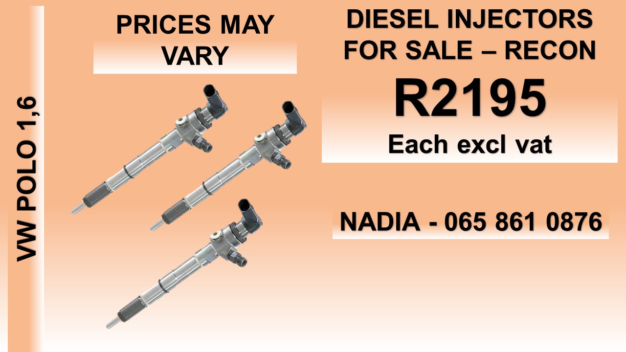 VW POLO 1.6 DIESEL INJECTORS FOR SALE NATIONWIDE - Private Seller VW POLO 1.6 DIESEL INJECTORS FOR SALE NATIONWIDE - Private Seller
