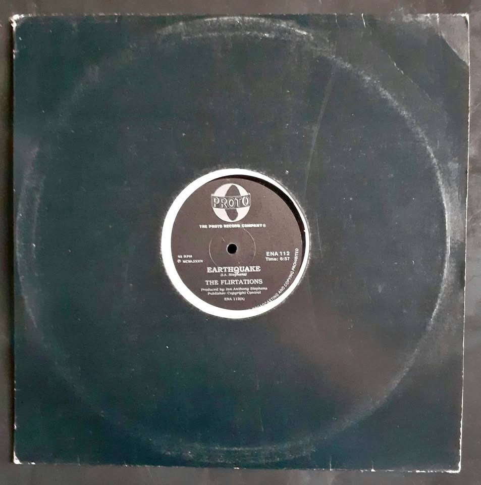 The Flirtations – Earthquake 12" Single Record The Flirtations – Earthquake 12" Single Record