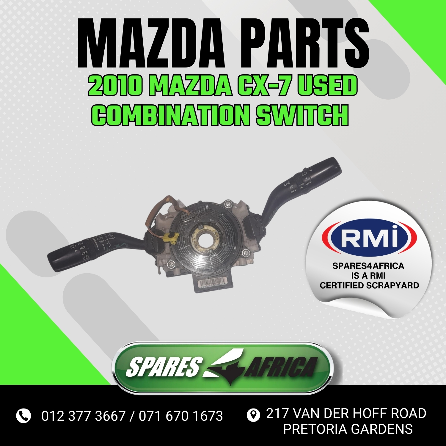 2010 MAZDA CX‑7 USED COMBINATION SWITCH FOR SALE - Private Seller 2010 MAZDA CX‑7 USED COMBINATION SWITCH FOR SALE - Private Seller