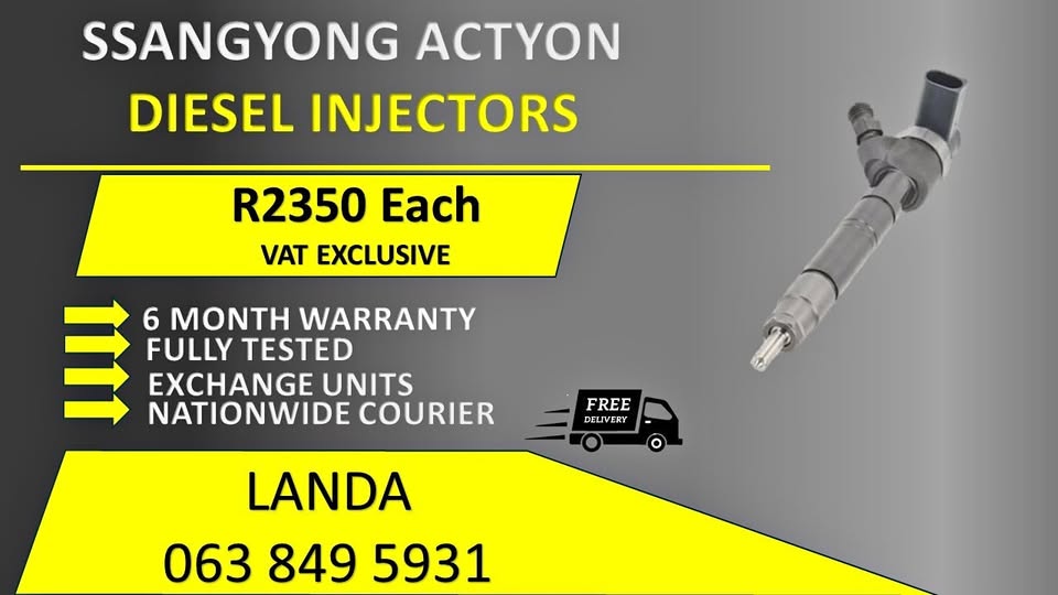 SSANGYONG ACTYON DIESEL INJECTORS FOR SALE IN PINETOWN KWAZULU NATAL - Private Seller SSANGYONG ACTYON DIESEL INJECTORS FOR SALE IN PINETOWN KWAZULU NATAL - Private Seller