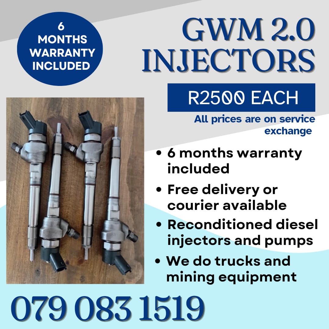GWM 2.0 INJECTORS FOR SALE WITH WARRANTY INCLUDED - Private Seller GWM 2.0 INJECTORS FOR SALE WITH WARRANTY INCLUDED - Private Seller