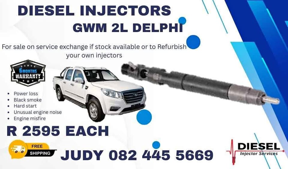 GWM 2L Diesel Injector for sale on service exchange or to recon