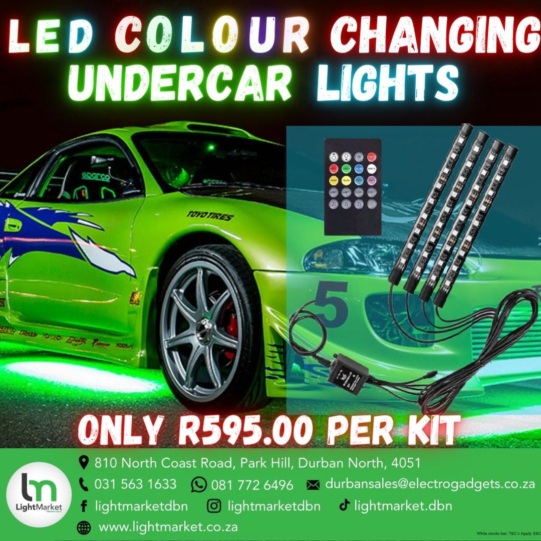 LED colour changing undercar lights -