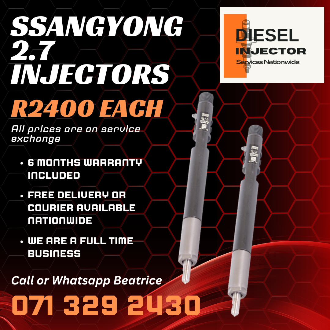 SSANGYONG 2.7 DIESEL INJECTORS FOR SALE WITH WARRANTY - Private Seller SSANGYONG 2.7 DIESEL INJECTORS FOR SALE WITH WARRANTY - Private Seller