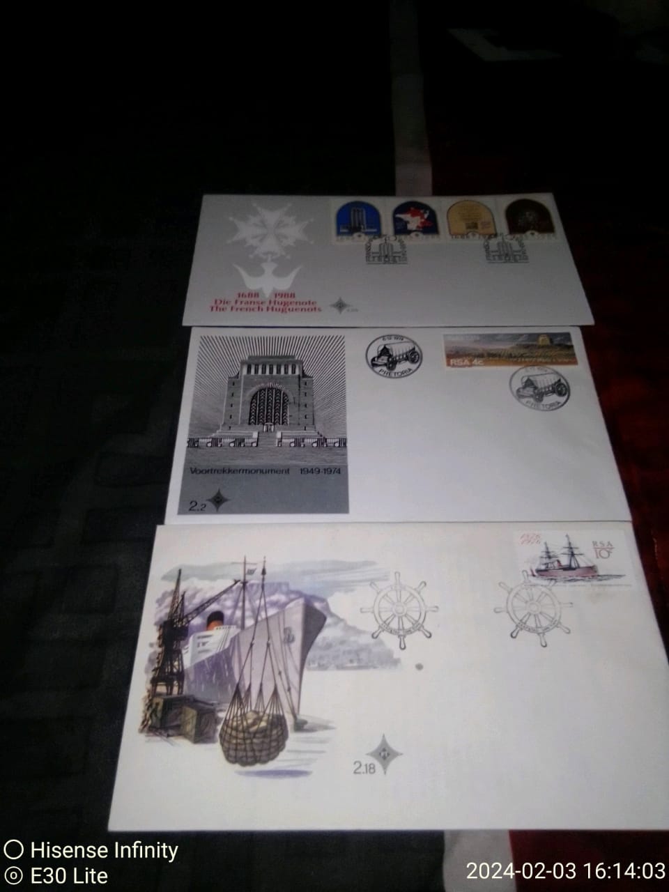 box full of stamps