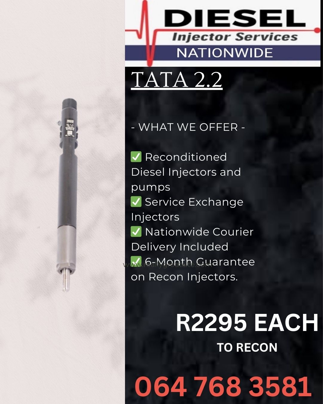 Need Diesel Injectors? TATA 2.2 New & Reconditioned - Private Seller Need Diesel Injectors? TATA 2.2 New & Reconditioned - Private Seller