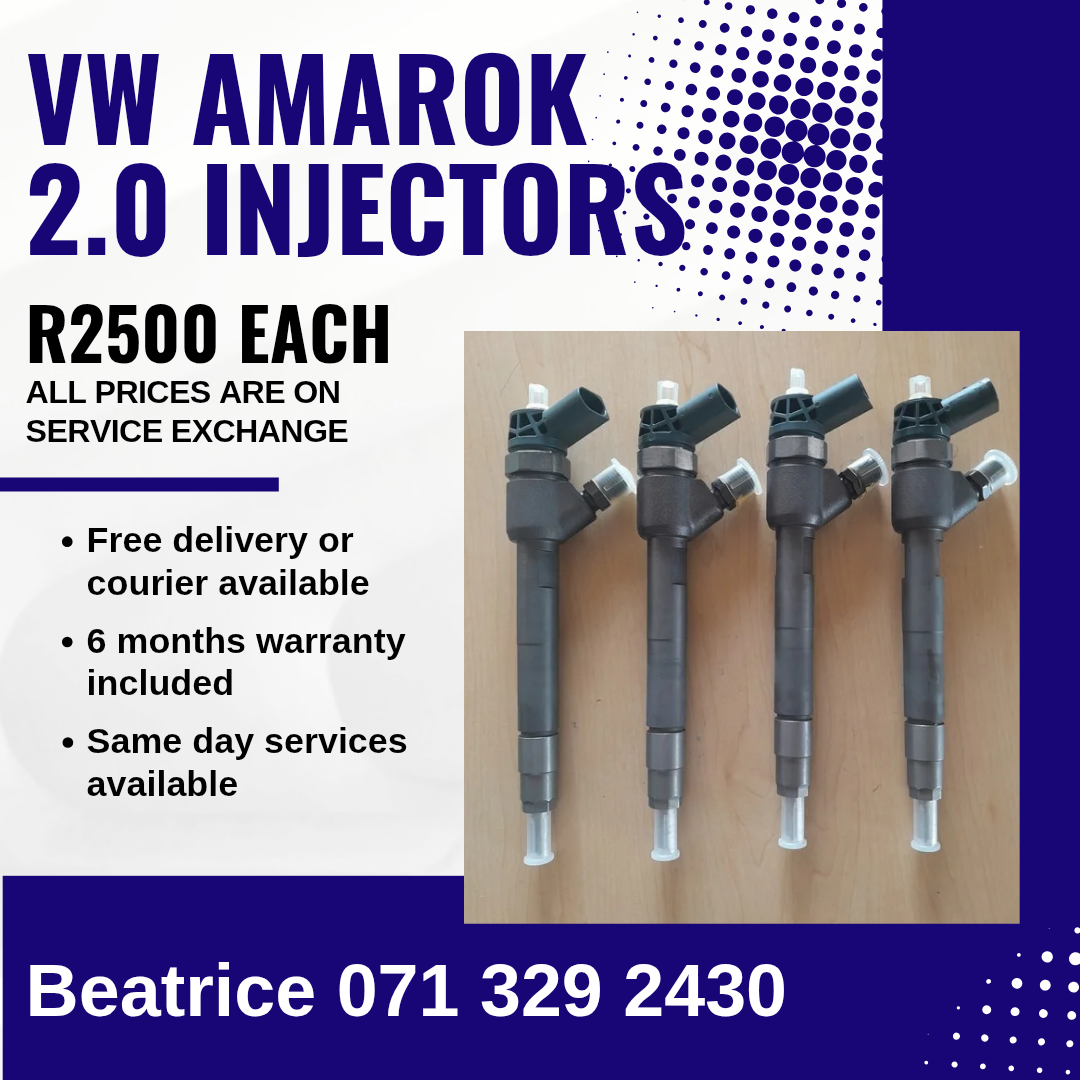 VW AMAROK 2.0 DIESEL INJECTORS FOR SALE WITH WARRANTY - Private Seller VW AMAROK 2.0 DIESEL INJECTORS FOR SALE WITH WARRANTY - Private Seller