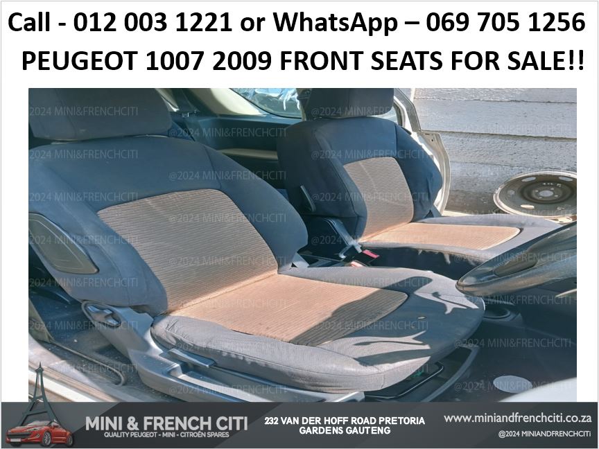 Peugeot 1007 2009 Front Seats For Sale – Genuine Interior Replacement!! - Private Seller Peugeot 1007 2009 Front Seats For Sale – Genuine Interior Replacement!! - Private Seller