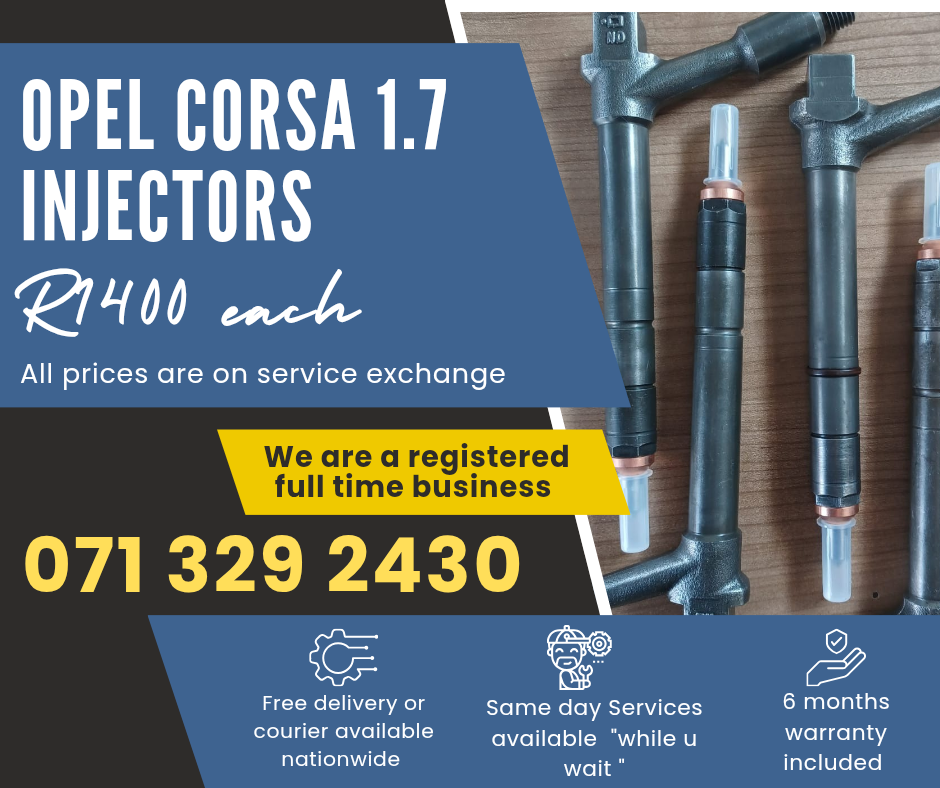 OPEL CORSA 1.7 INJECTORS FOR SALE WITH WARRANTY - Private Seller OPEL CORSA 1.7 INJECTORS FOR SALE WITH WARRANTY - Private Seller