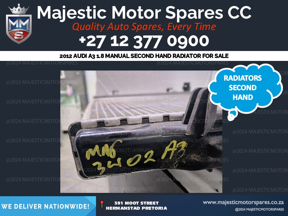 2012 Audi A3 1.8 Manual Radiator for sale - Private Seller 2012 Audi A3 1.8 Manual Radiator for sale - Private Seller