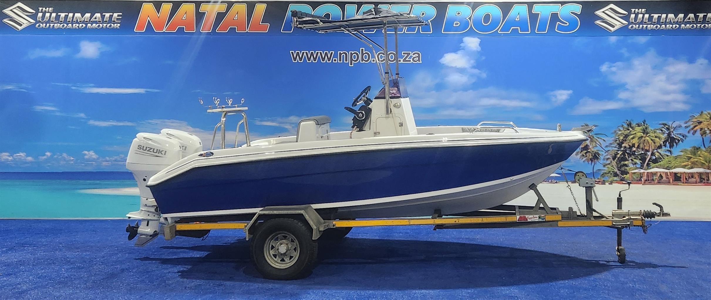 GAMEFISH 170 CC ON TRAILER 2 X 60 HP SUZUKI 4 STROKES 2021 MODEL 200 HOURS FINAN