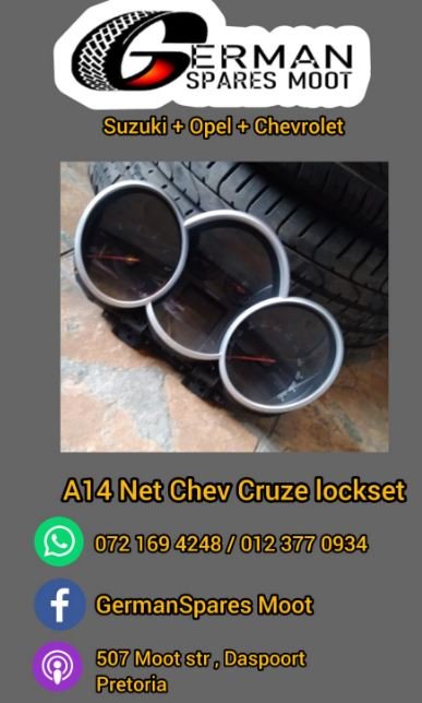 A14NET / CHEV CRUZE USED LOCKSET