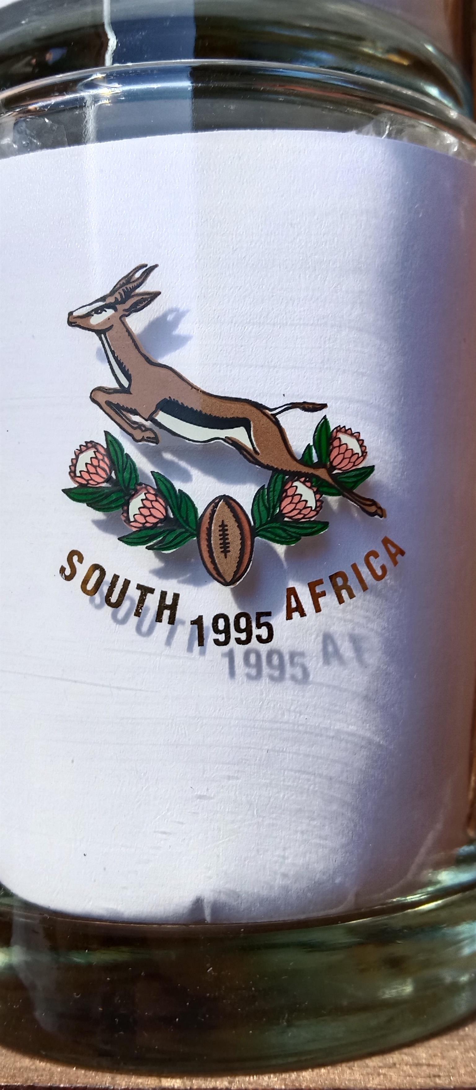 1995 Rugby World Cup Glasses with Braai Apron