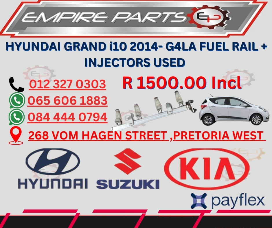 HYUNDAI GRAND i10 2014- G4LA FUEL RAIL + INJECTORS USED - Private Seller HYUNDAI GRAND i10 2014- G4LA FUEL RAIL + INJECTORS USED - Private Seller