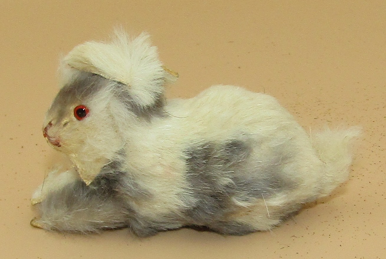 Handmade Toy Rabbit - wood & pelt