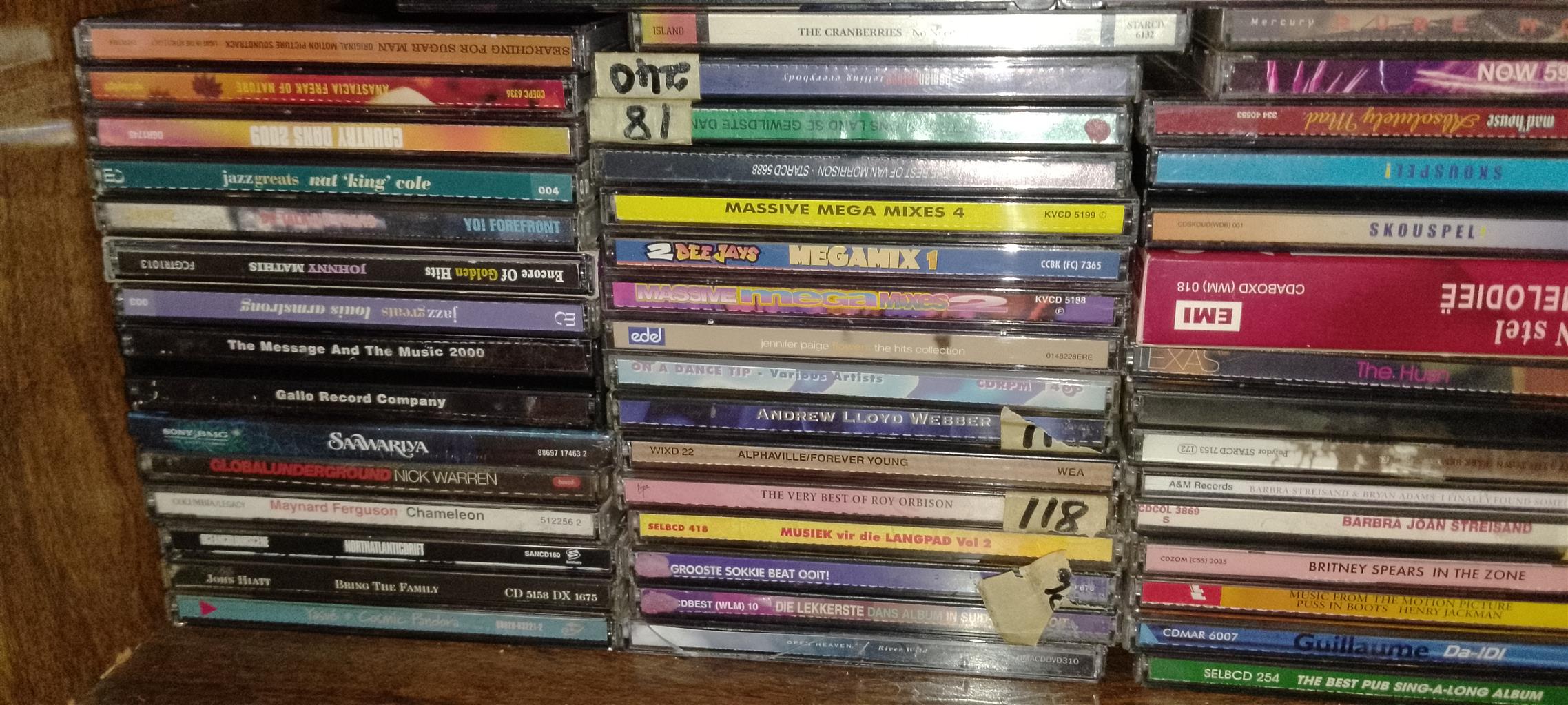I have 40,000+ cds for sale,pop,rock,jazz,country,afrikaans,classics and more.
