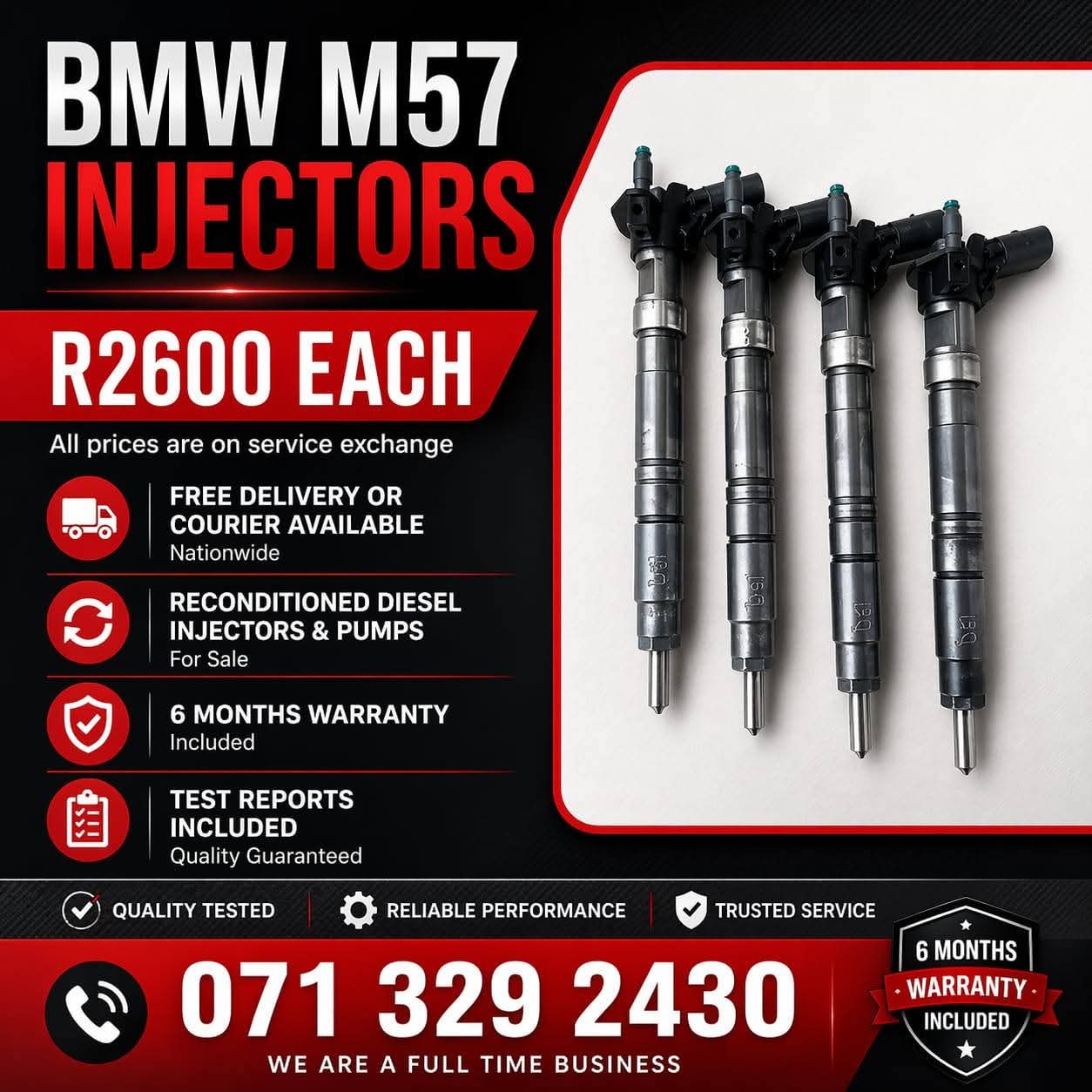 BMW M57 INJECTORS FOR SALE WITH WARRANTY - Private Seller BMW M57 INJECTORS FOR SALE WITH WARRANTY - Private Seller