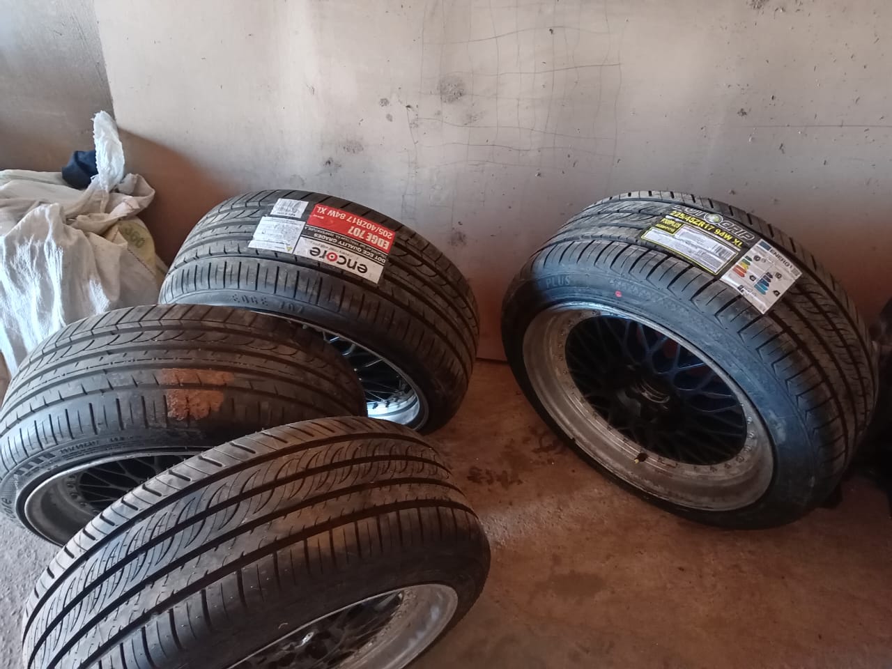 17"rims and New tires 2x 205 40 and 2x 225 45 or swap with audi 500e engine - Private Seller 17"rims and New tires 2x 205 40 and 2x 225 45 or swap with audi 500e engine - Private Seller