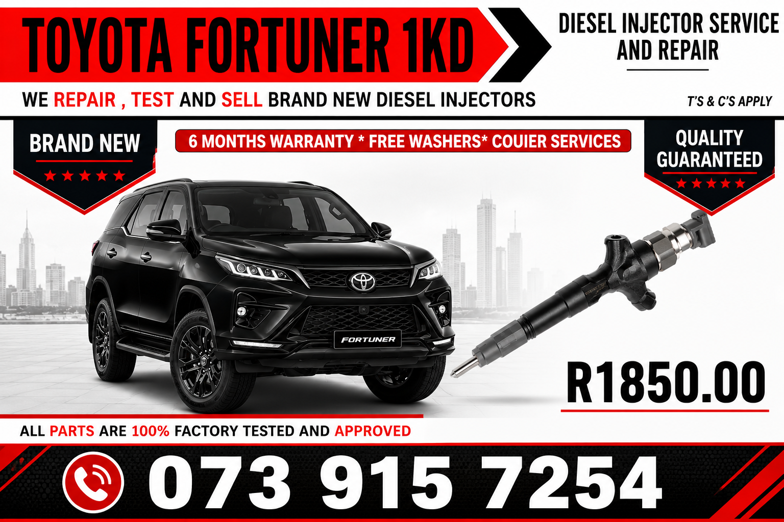 _Toyota_Fortuner_1KD_Diesel_Fuel_Injectors - Private Seller _Toyota_Fortuner_1KD_Diesel_Fuel_Injectors - Private Seller