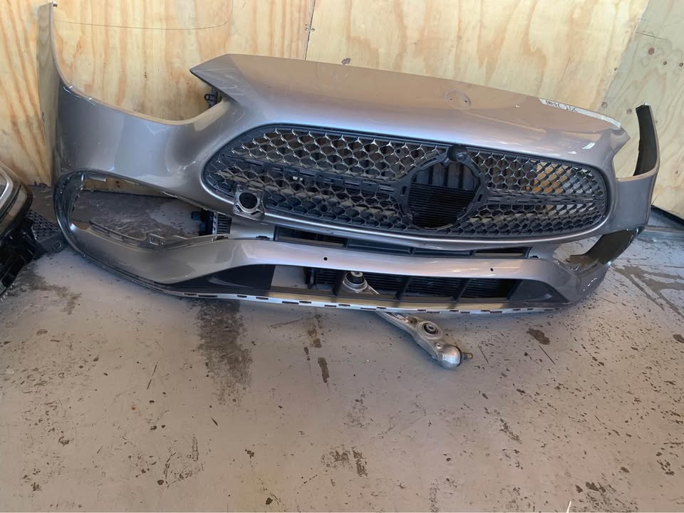 Mercedes Benz 206 front bumper, radiator set and fenders