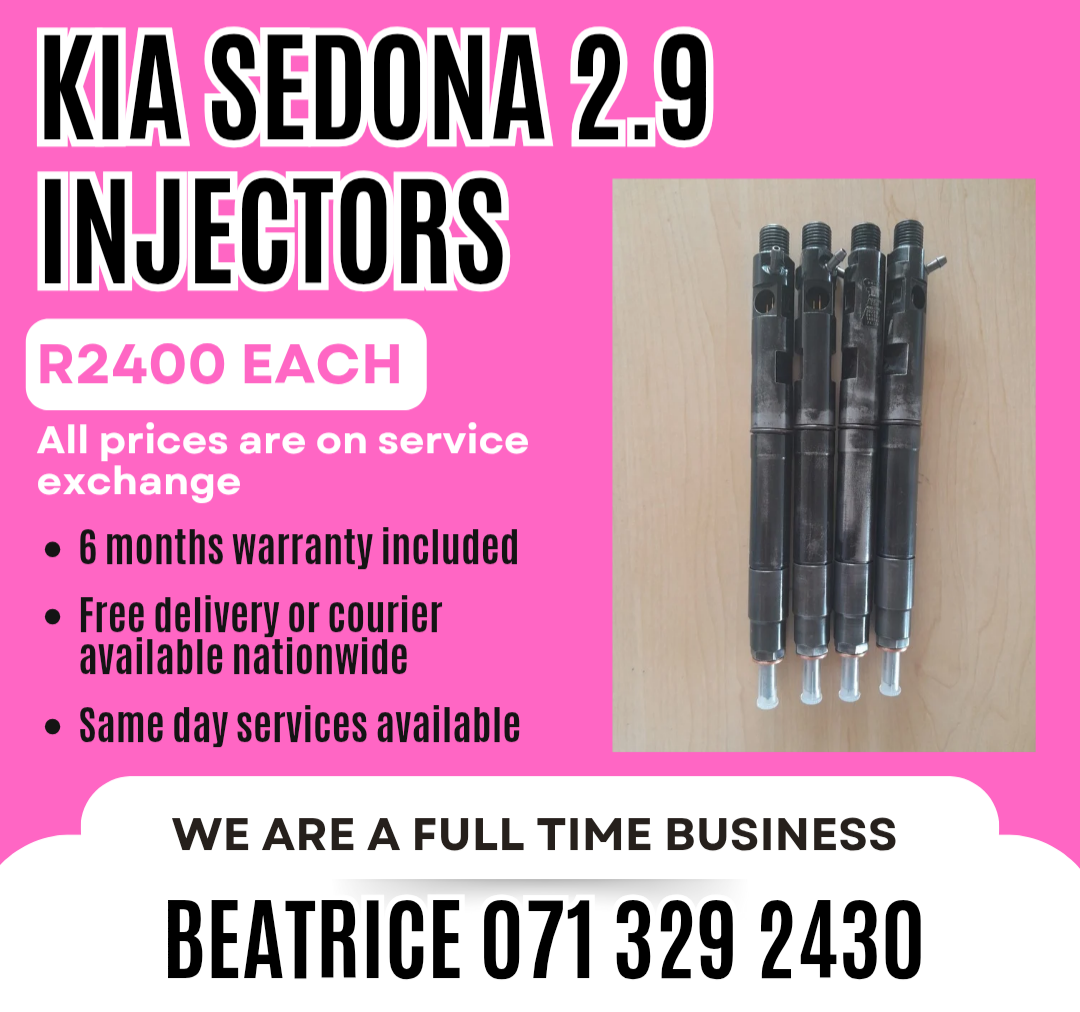 KIA SEDONA 2.9 INJECTORS FOR SALE WITH WARRANTY