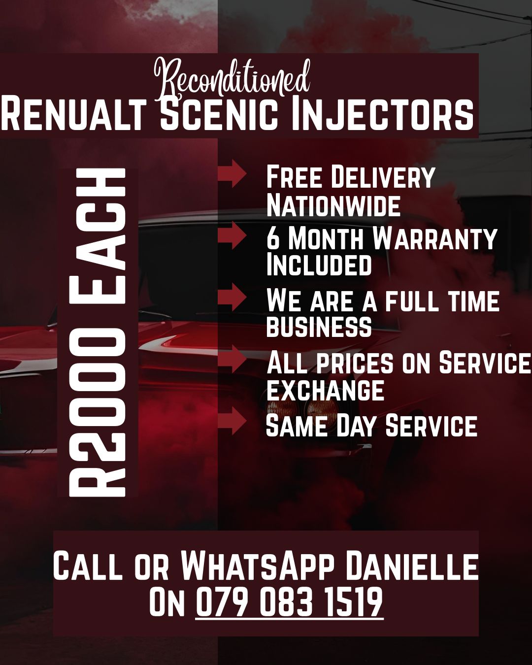 RENAULT SCENIC INJECTORS FOR SALE WITH WARRANTY INCLUDED - Private Seller RENAULT SCENIC INJECTORS FOR SALE WITH WARRANTY INCLUDED - Private Seller