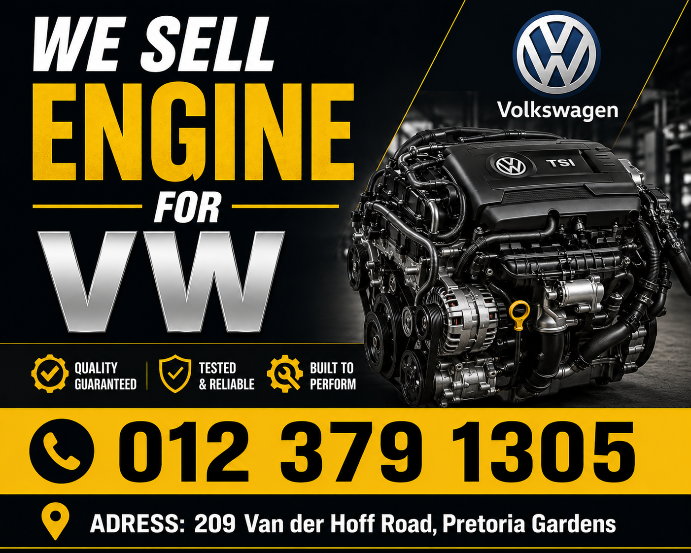 WE SELL VW USED ENGINE - Private Seller WE SELL VW USED ENGINE - Private Seller